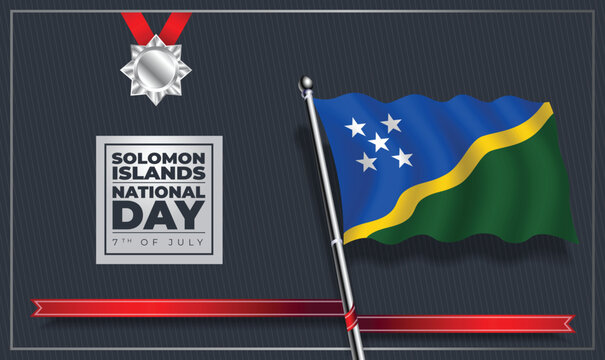 Solomon Islands National Day, Vector Template Design