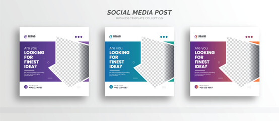 Digital business marketing social media post banner template
