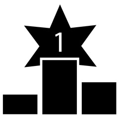 The Podium icon represents achievement, recognition, or success, commonly used in award or competition-related software