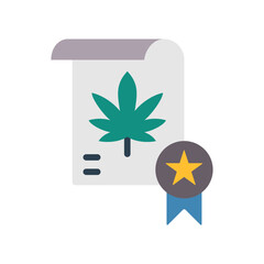 Cannabis Law flat icon for cbd, seo and web, commerce and shopping, Marijuana, Weed, Hemp, miscellaneous, ecommerce, drug, and cannabis logo