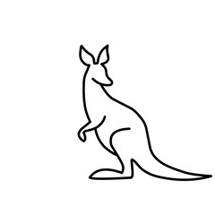 Obraz na płótnie Canvas Kangaroo Outline Icon