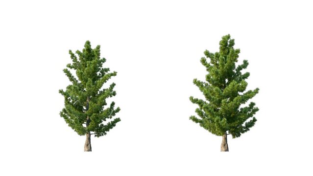 Growing trees isolated with alpha.3D animation growth grow from small to large, Piradona trees animate in the wind include alpha channel tree. Tree isolated Separated with alpha channel.