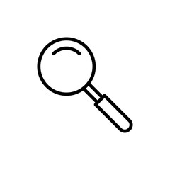 Magnifying glass icon vector. Search sign for app and site on white background..eps