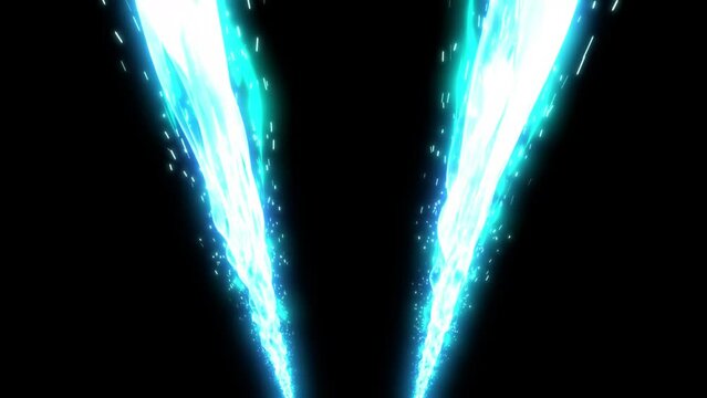 カットインライン　炎　2秒ループ　3色セット　マスク付き