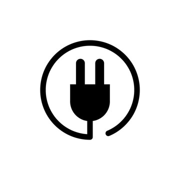 Plug icon vector. Electric plug sign illustration on white background..eps