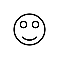Smile icon vector. Face emoticon sign for app and site..eps