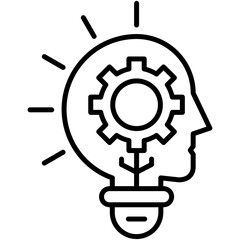 Development Icon. Business Skill progress Symbol. Line Icon Vector Stock