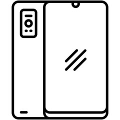 Smartphone Icon. Electronics Smart Device Symbol. Line Icon Vector Stock