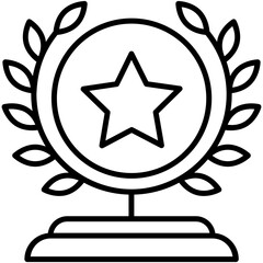 award icon. winner prize symbol. line icon vector stock