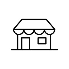 Store icon vector. Simple store sign illustration on white background 