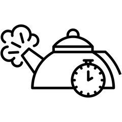 Boiling time Icon. Kitchen Utensils Symbol. Line Icon Vector Stock