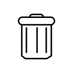 Trash can icon vector. Delete sign for app and site on white background..eps