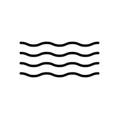 Wave icon vector. Simple wave sign for app and site on white background..eps