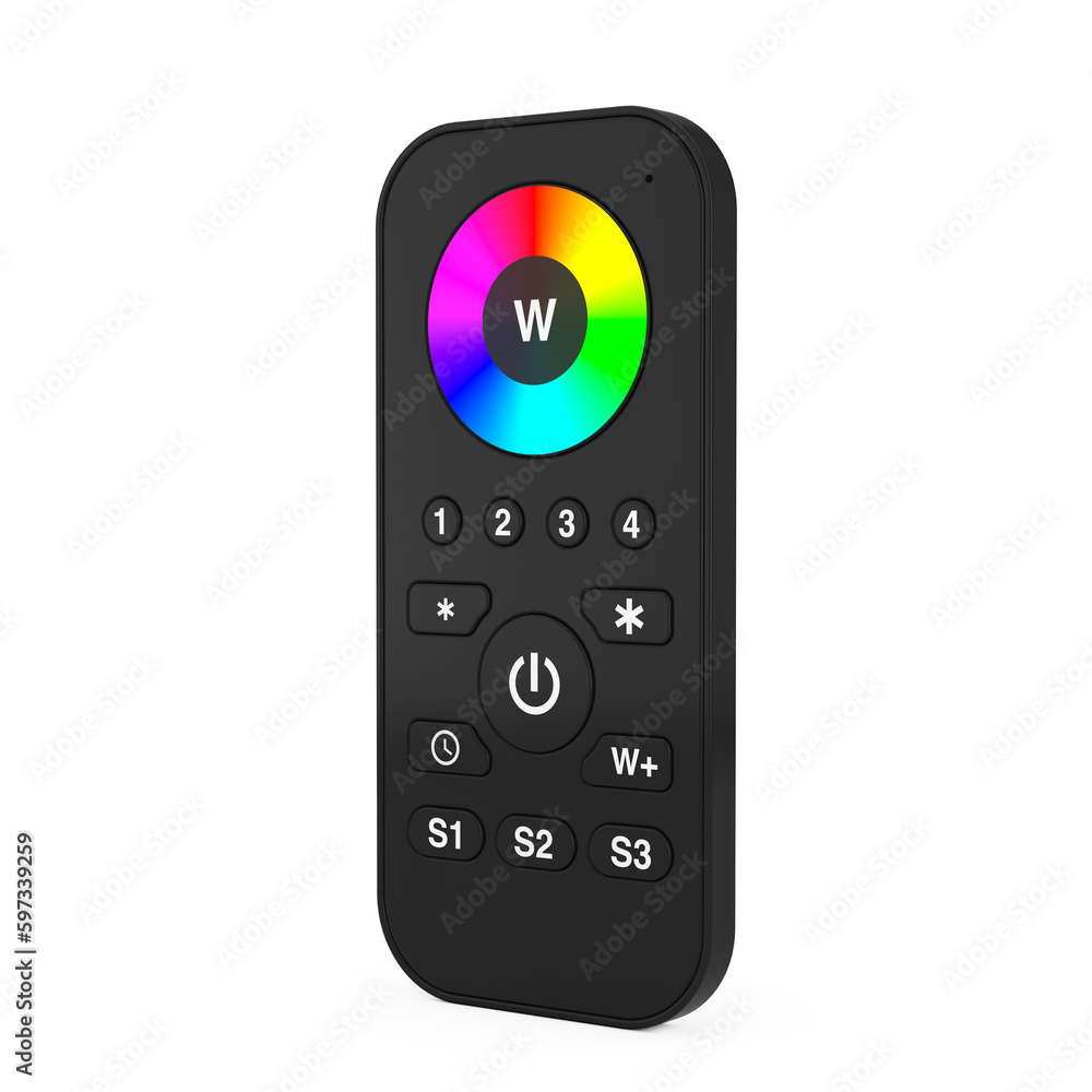 Poster Infrared Remote Lighting Control for RGB Led Lamp or RGB Strip. 3d Rendering