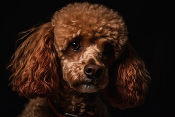 portrait of a poodle dog
