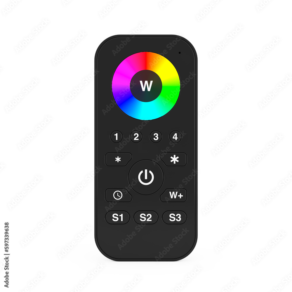 Poster Infrared Remote Lighting Control for RGB Led Lamp or RGB Strip. 3d Rendering