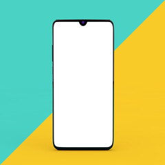 Modern Mockup Mobile Phone with Blank Screen for Your Design. 3d Rendering