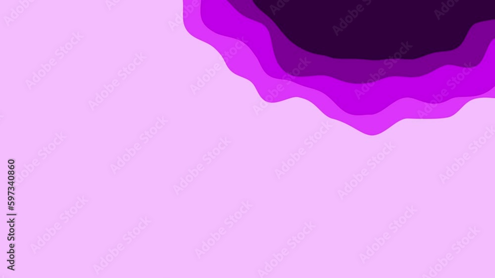 Poster bright pink colorful plain curved objects abstract bg - loop video