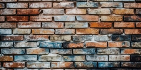 Obraz premium Brick wall background, Brick wall texture Created Generative Ai