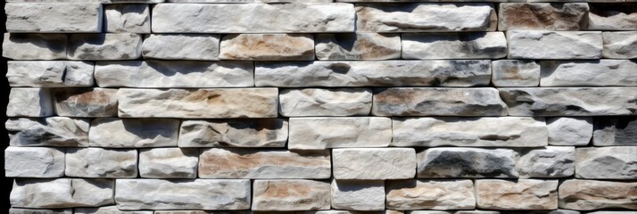 White stone wall texture background. Created Generative Ai