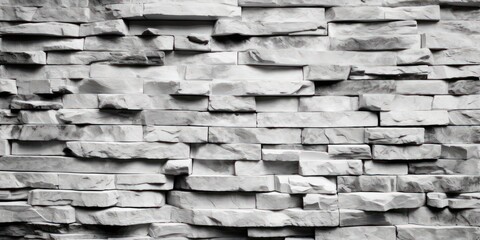 White stone wall texture background. Created Generative Ai
