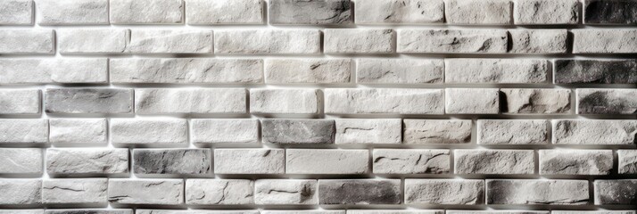 Brick wall background, White brick wall texture Created Generative Ai