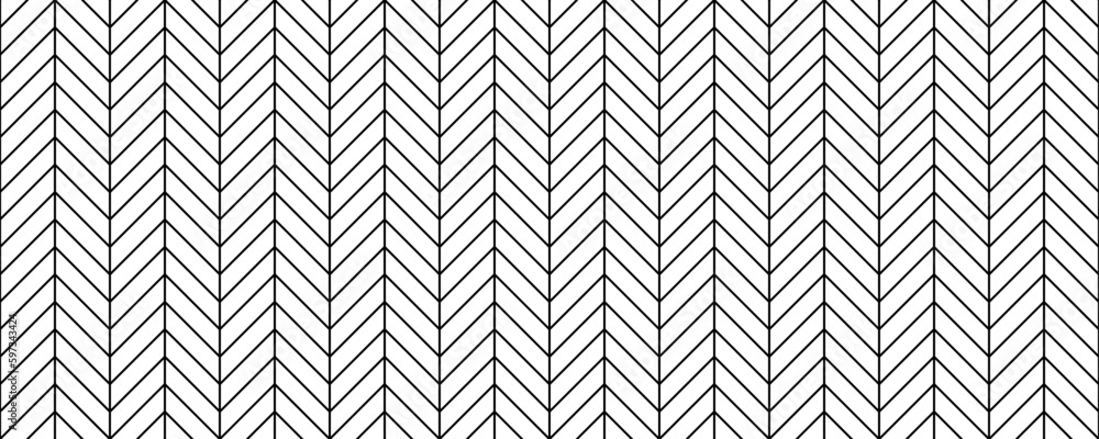 Poster herringbone seamless pattern. black and white chevron background. repeating zigzag wallpaper. diagon
