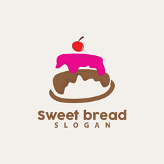 Sweet Bread Logo, Pancake Birthday Vector, Sandwich, Symbol Illustration Icon Design