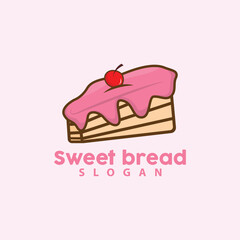 Sweet Bread Logo, Pancake Birthday Vector, Sandwich, Symbol Illustration Icon Design