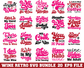 wine svg retro bundle