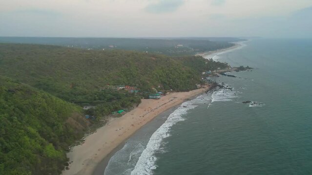 chapora beach top view in Goa India