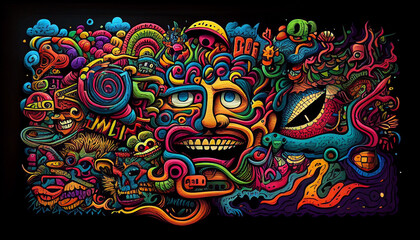 Journey of the Mind: Unlimited Creativity in Abstraction, Doodle, Hippie, Art, Law Of One_33