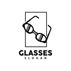 Glasses Logo, Optic Fashion Vector, Icon Illustration Template Simple Design