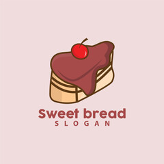 Sweet Bread Logo, Pancake Birthday Vector, Sandwich, Symbol Illustration Icon Design