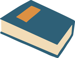 Hand Drawn Book Flat Illustration