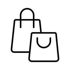 Shopping outline icon for commerce and shopping, 
purchase, buy, bag logo