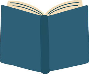 Hand Drawn Book Flat Illustration