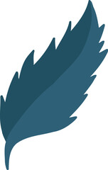 Hand Drawn Bookmark Quill Flat Illustration