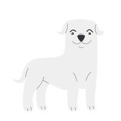 Dog Breed hand drawn illustration_Dogo argentino