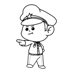 Doodle officer policeman