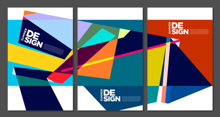 Obraz premium Summer Colorful Art and Music Festival Poster and Cover Template for Event, Magazine, and Web Banner.