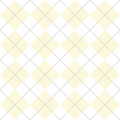 Yellow argyle pattern on a white background.
