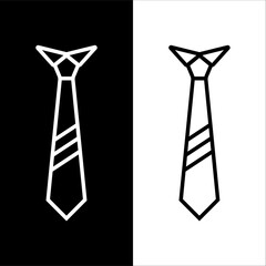 black and white tie icon