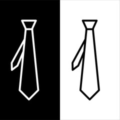 black and white tie icon
