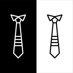 black and white tie icon