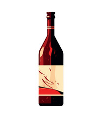 Red wine bottle label design