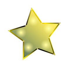 Shiny golden star with frame