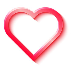 3D Paper Cut Out Heart Shape Love Vector