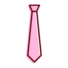 tie icon in trendy flat design