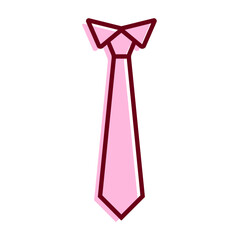 tie icon in trendy flat design
